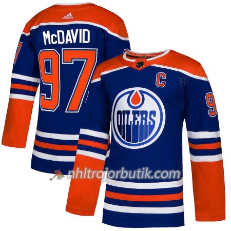Män Ishockey Edmonton Oilers tröja Connor McDavid 97 Alternate Adidas 2018-19 Authentic